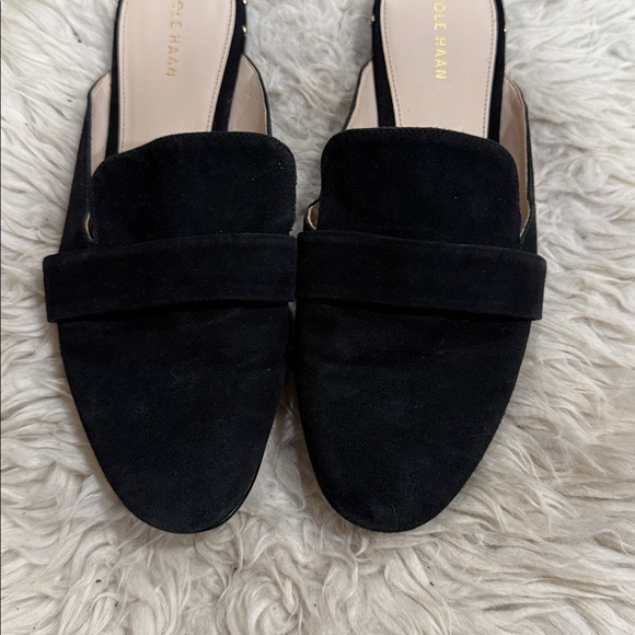 Cole Haan Deacon Black Suede Studded Loafer Mule Women’s Size 7.5 B - Picture 9 of 10